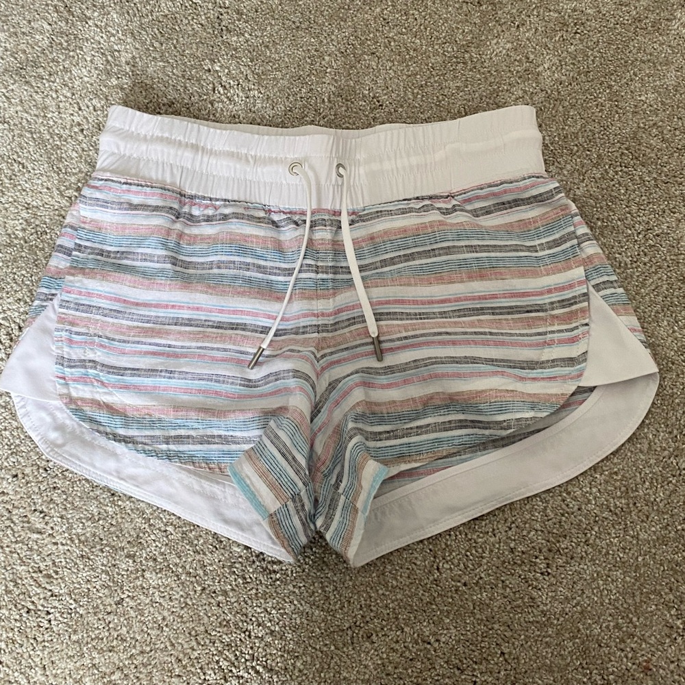Athleta Linen Multicolor Shorts